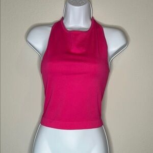 Pink Halter Neck Women's Top